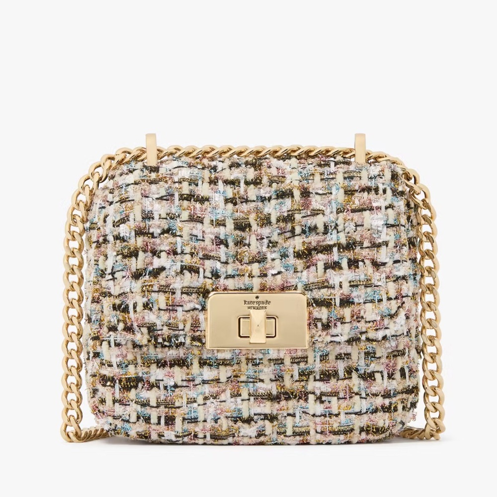 Carey Tinsel Tweed Micro Flap Crossbody Kate Spade NY